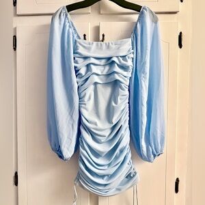 Hello Molly sheer sleeves and crumpled body dress Size XS